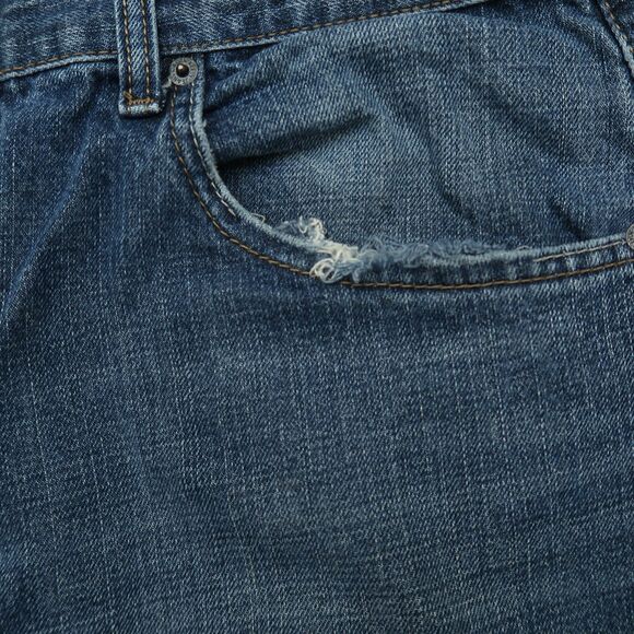 Calvin Klein Jeans Mens Size 36x35 Blue Relaxed Straight Rigid Denim Stone Wash - Picture 3 of 16